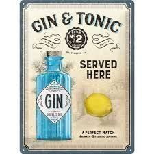Insegne: Rusty Blechschild-GIN&TONIC-CREME – Nuovo e nell'imballaggio originale da Rupperswil venduto da big-one-sale