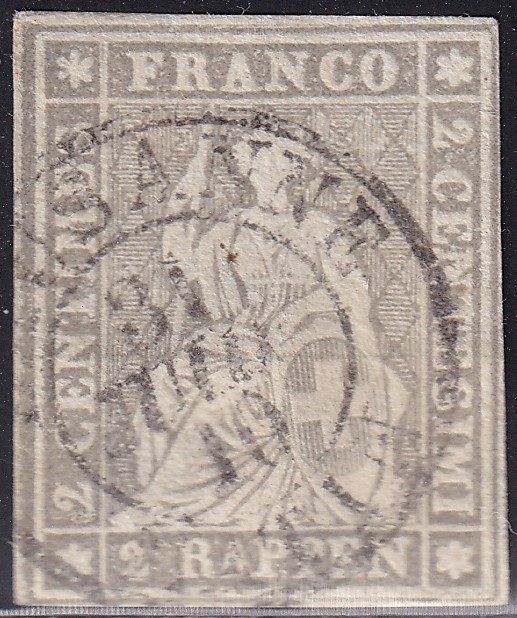 Tutti i francobolli: 1854/62 STRUBEL, Zst.Nr.21G – Usato da geneve venduto da philatelie-marchand