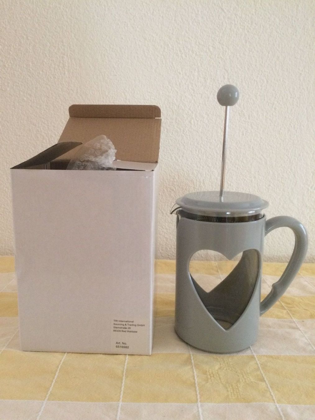 Teiere: Kaffe- und Teebereiter, H: 20 cm, ca. 3/4 l, Glas/Kunststoff – Nuovo e nell'imballaggio originale da Buchs AG venduto da ReaNaTsch
