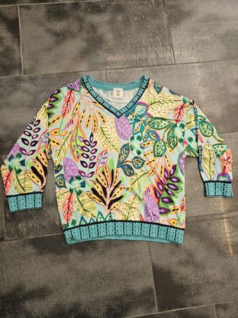 Damen Bluse Shirt  Capjuluca Grösse M bunter Print neuwertig