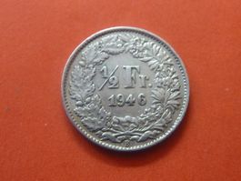 1/2 Fr.  1946  -  Gleichstehend - 180% - Ungereinigt + rar