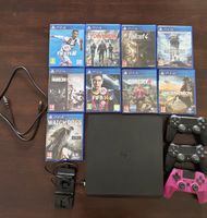 PS4 Slim Konsole mit Spielen und Zubehör