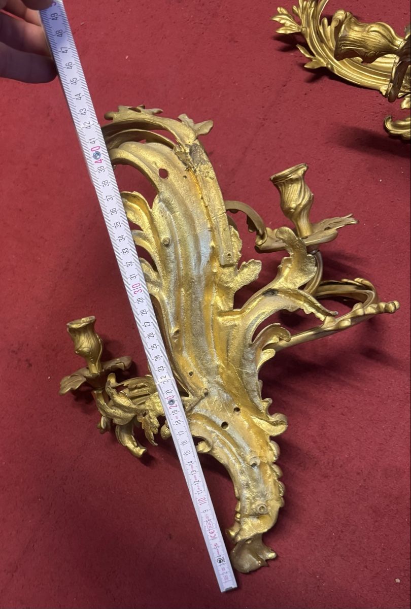 Portacandele: Zwei Wandkerzenhalter aus Messing  – Usato da Schlieren venduto da Freundlich02 8