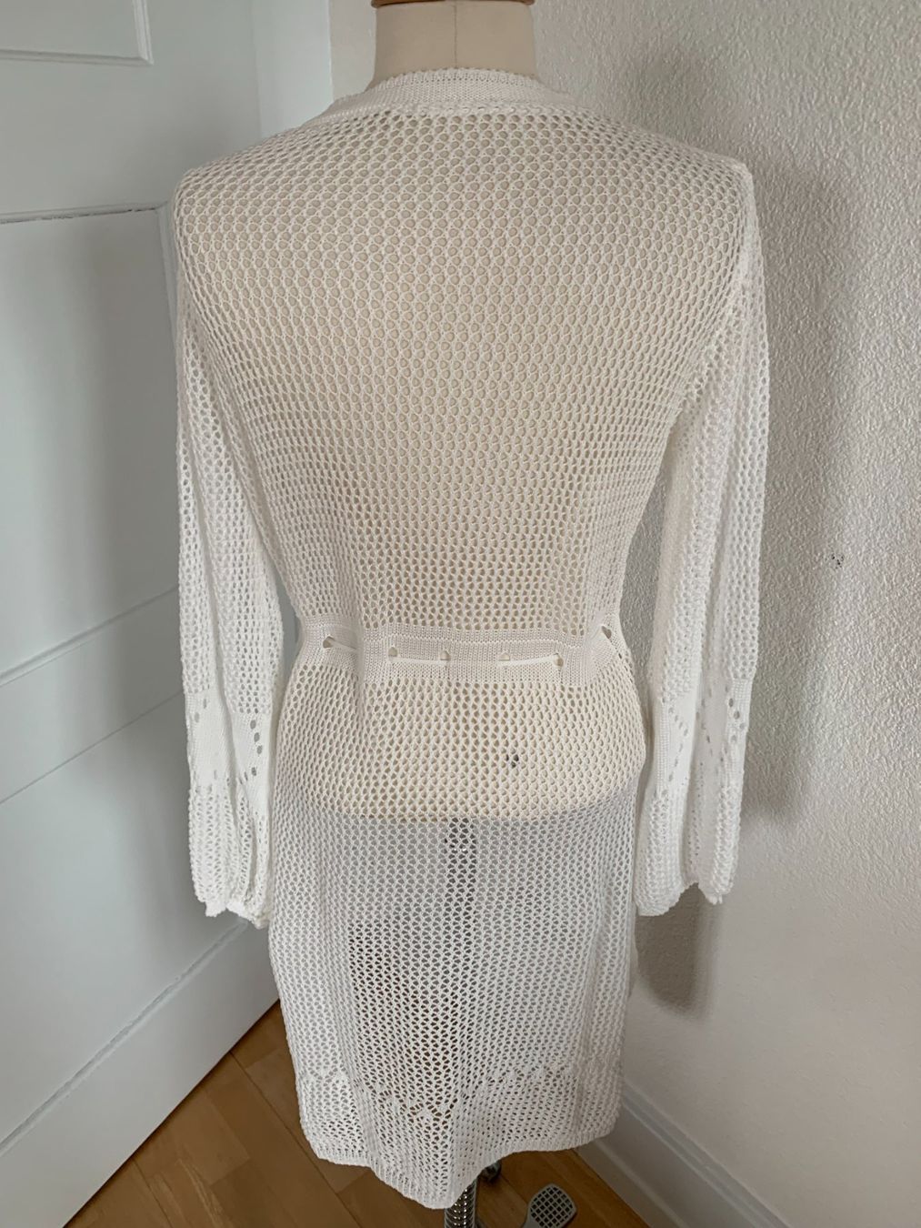 Vestiti: Damen Strickkleid, in Einheitsgrösse, Weiss, transparent – Nuovo (secondo la descrizione) da Worb venduto da farben20zauber 1