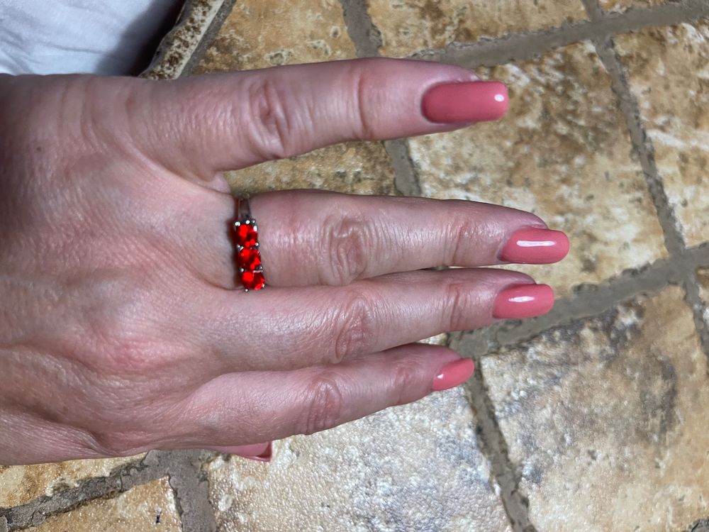 Croce argento 925 con pietre rosse | vendita online su HOLYART
