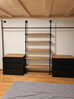 Kleiderschrank Industrie Design Holz schwarz gebraucht