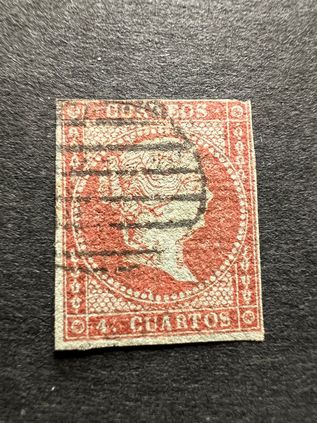 Tutti i francobolli: Spanien Mi. 32b    1855   gest. (2276) – Usato da Hinwil venduto da Sidi4 1
