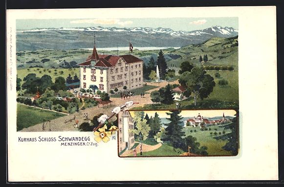 Cartoline postali: AK Menzingen, Kurhaus Schloss Schwandegg – Usato da Berlin venduto da bartko-reher