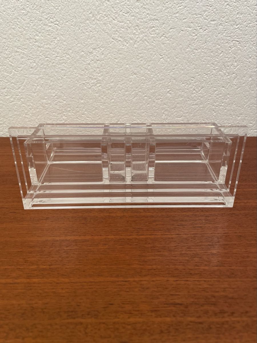 Guzzini Sonstiges Schreiben & Zeichnen: 80s Acrylglas Organizer Guzzini Stiftehalter Briefhalter – Gebraucht aus Zürich von Vintagewiesel 4