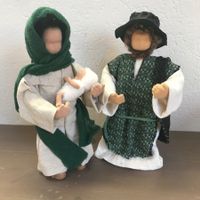 Schöne handgemachte Krippenfiguren - Maria und Josef - 2