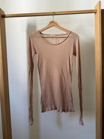 American Vintage Longsleeve / Shirt – Beige / Nude (Gr. L)