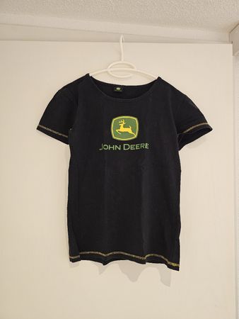 John Deere Damen T-Shirt schwarz Logo Gr. M