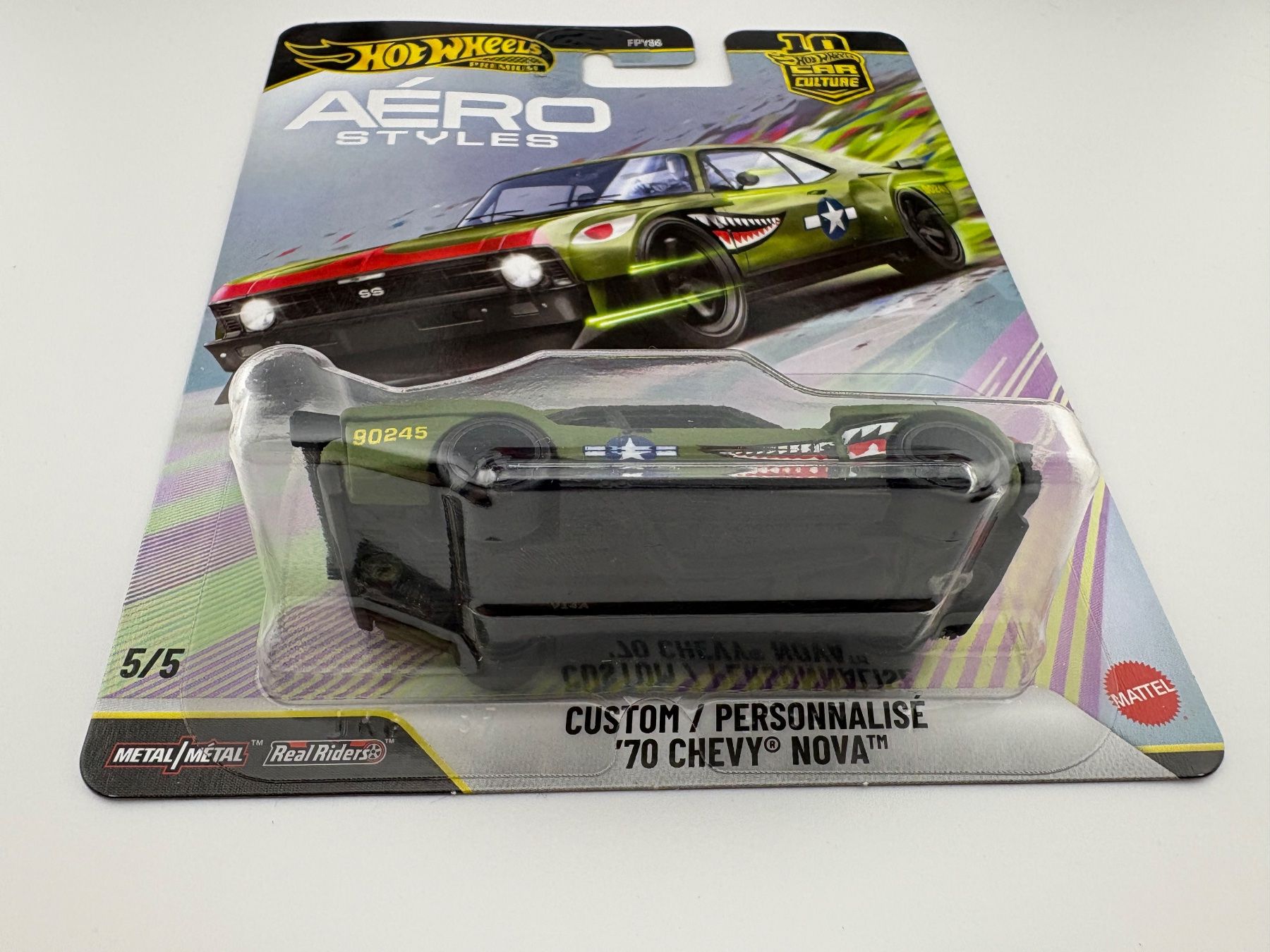 Hot Wheels Modellini d'auto: Hot Wheels Custom 70 Chevy Nova Aero Styles Premium – Nuovo e nell'imballaggio originale da Flawil venduto da HeisseReifen 4
