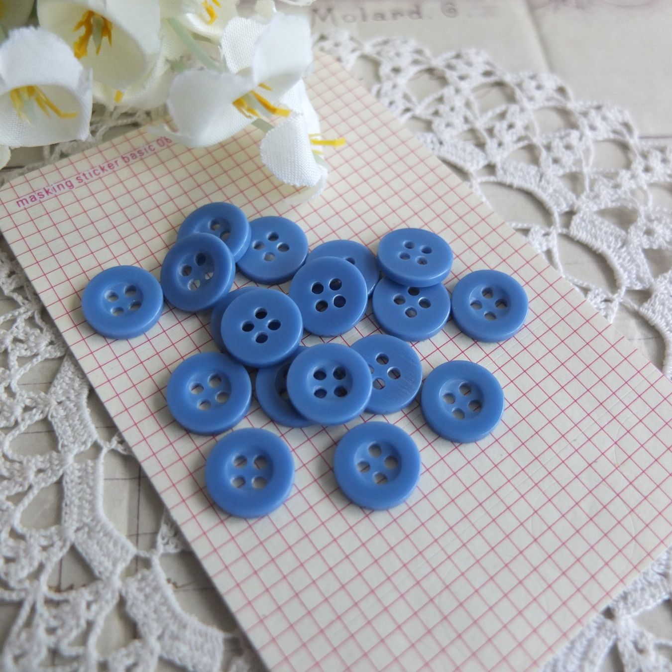 Bottoni: 20 Knopfe blau Jeans boutons bleu bouton – Nuovo (secondo la descrizione) da Meyrin venduto da laservette99