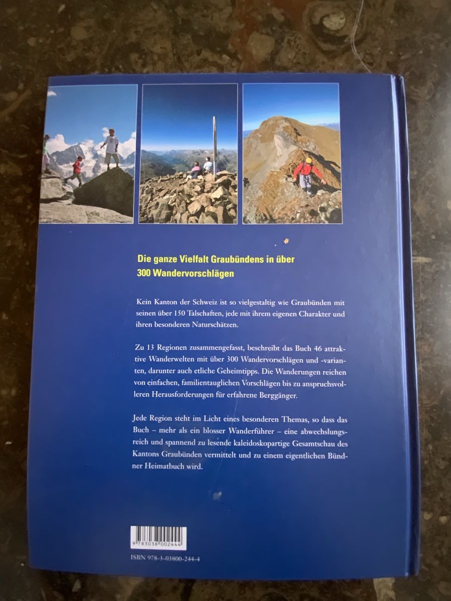 Libri: Grosses Wanderbuch Graubünden - über 300 Wandervorschläge – Usato da Vinelz venduto da Viewfinder84 1