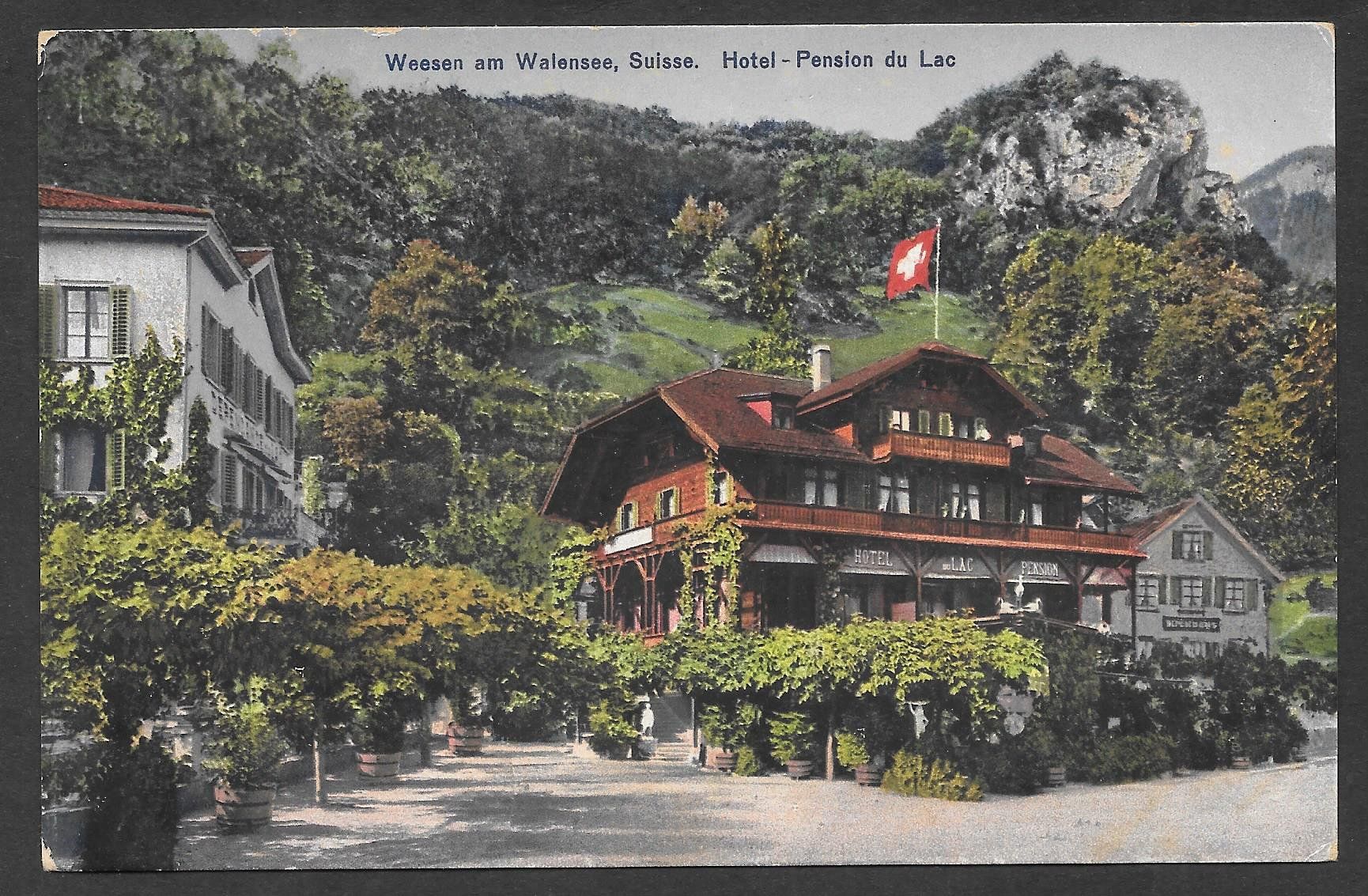 Cartoline postali: Weesen Hôtel Pension du Lac – Usato da Olten venduto da clotaldi