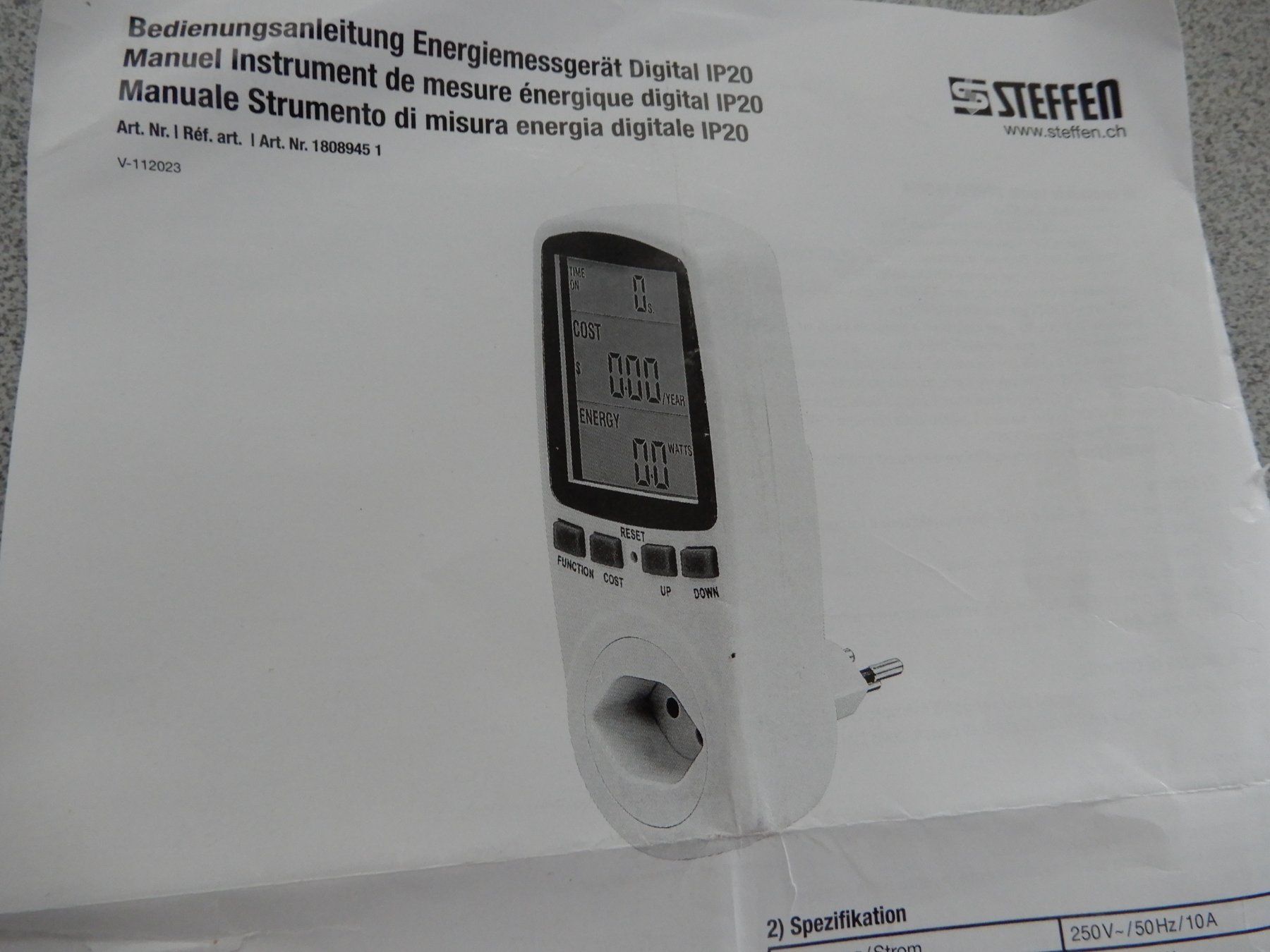Misurare: STEFFEN Energiemessgerät Digital IP20 – Nuovo (secondo la descrizione) da Burgdorf venduto da Liss 2