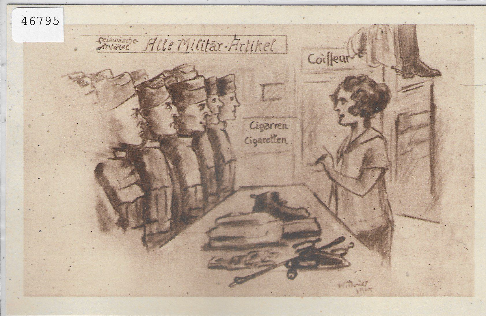 Cartoline postali: Armee Suisse - Humor - Zeughaus – Usato da Ettingen venduto da Kartenplanet