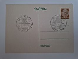 Deutsches Reich Postkarte Briefmarke 1938