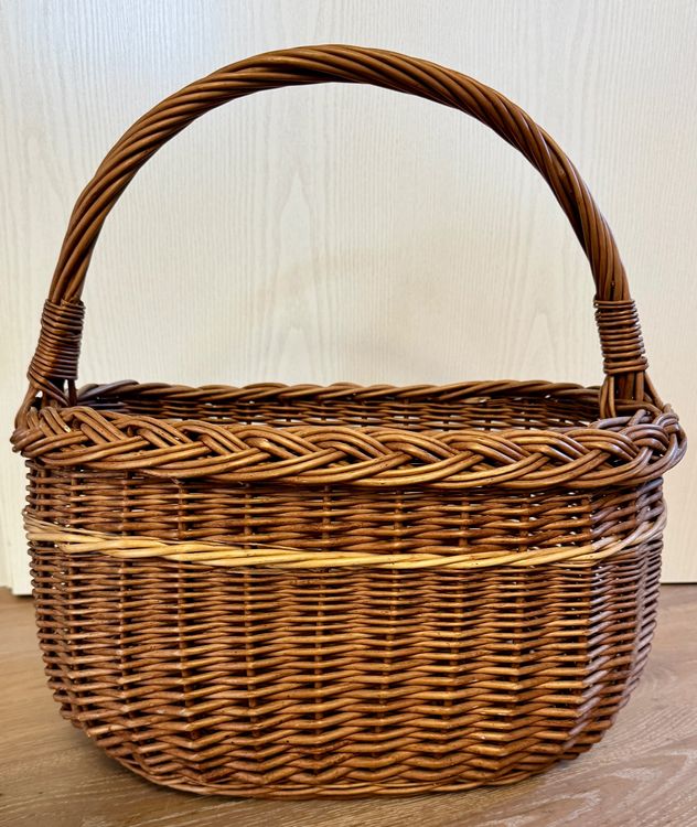 Weidekorb Henkelkorb Korb geflochten älter vintage (Gebraucht) in ...