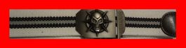 Stylischer Totenkopf Gürtel WEISSSCHWARZ Gurt Schädel Skull