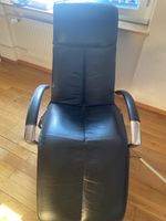 Strässle Relaxsessel Leder schwarz mit Massagefunktion