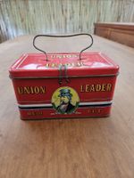 Blechdose Union Leader Tabakdose rot Vintage Zustand