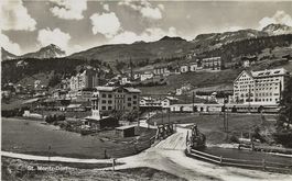 St. Moritz-Dorf GR Bahnhof 1938 Holzbrücke sehr gut erhalten