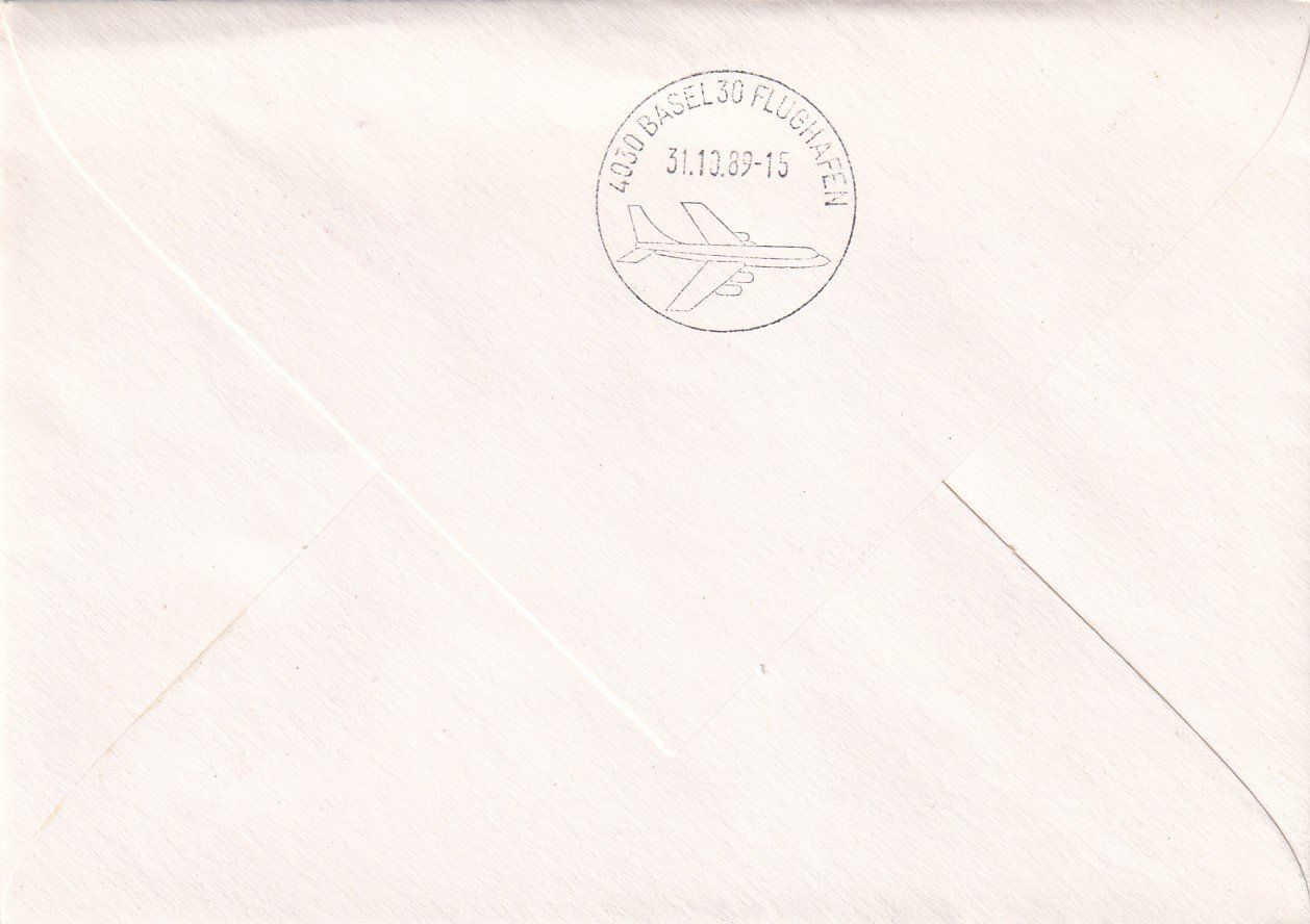 Alle Briefmarken: Erstflug TAP Lissabon - Basel 1989 – Gebraucht aus Baar von Asmara111 1