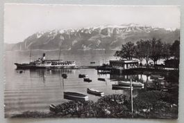 Le Port d'Ouchy et les Alpes Savoie