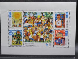 DDR 1974 Kleinbogen Zeichnungen Pioniere **