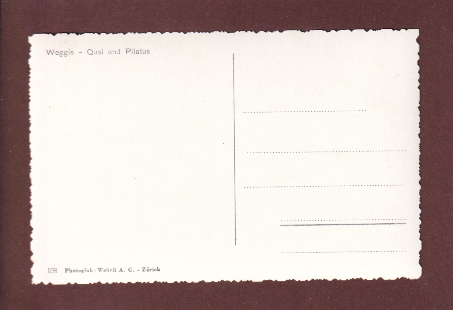 Cartoline postali: WEGGIS - Quai - Pilatus – Usato da Pully venduto da nicecards 1