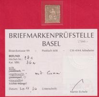 Sitzende Helvetia enorm seltene Farbe 36a. Befund !!