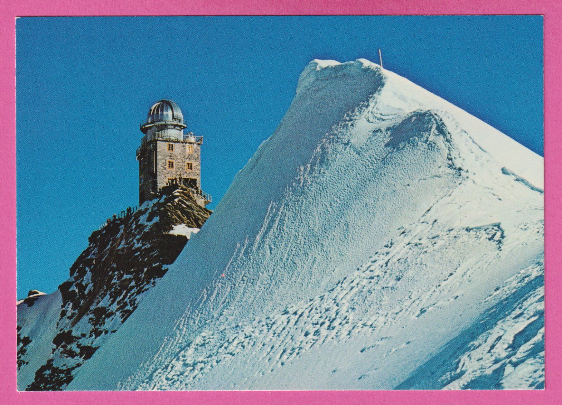 Cartoline postali: Jungfraujoch Meterologisches Observatorium Sphinx – Usato da Einsiedeln venduto da dillie