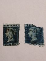 2mal Two Pence Blue 1855 