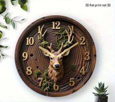 Rustikale Hirsch Wanduhr