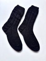 Klassische Wollsocken, handgestrickt Gr. 44/45