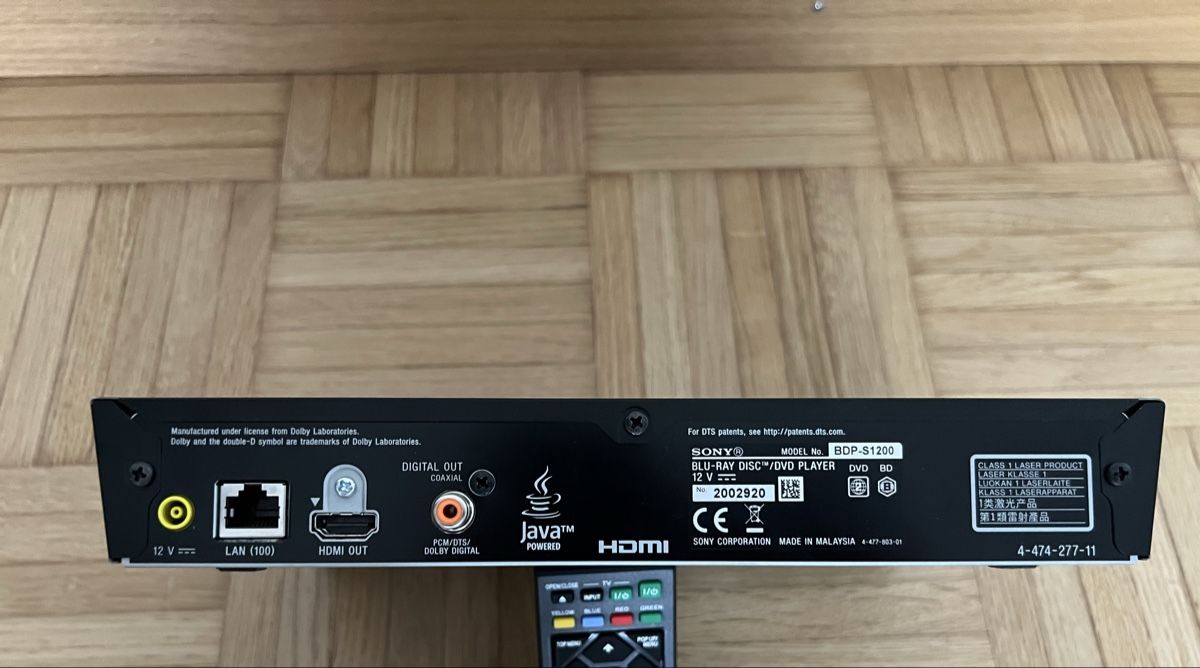 Sony Audio- & Mediensysteme: SONY BDP-S1200 Bluray- & DVD-Player – Gebraucht aus Subingen von Derox87 1