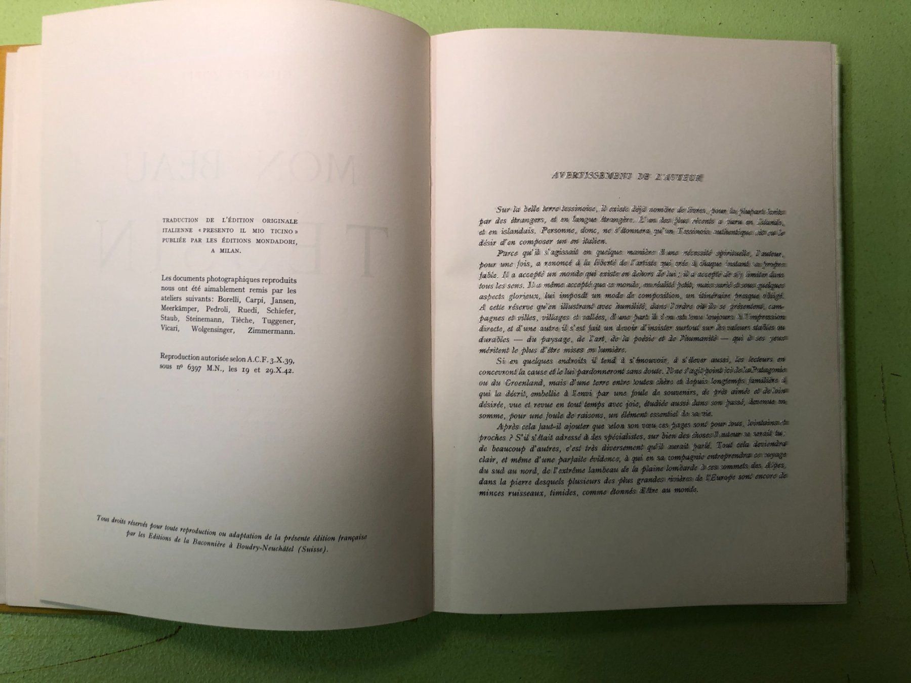 Libri: Giuseppe Zoppi: Mon beau Tessin – Usato da Zürich venduto da allp 2