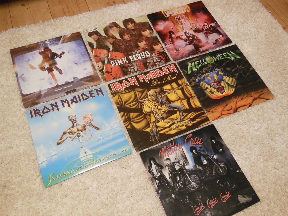 7 Stück Platten - AC/DC, Pink Floyd, Helloween, etc. | Kaufen auf Ricardo