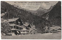 Les Plans sur Bex, Pension des Mouverans, circulée 1907