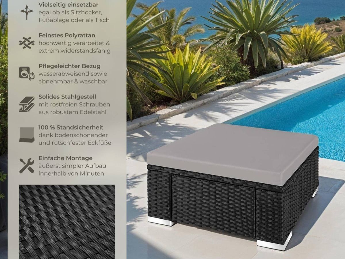 Hocker: Rattan Sitzhocker Gartenhocker Outdoor Loungemöbel VELKORO – Neu und originalverpackt aus Lachen SZ von sw3zzy 1