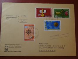 15.III.54.,WERBEMARKEN SATZBRIEFERSTTAG FDC, DEUTSCH STEMPEL