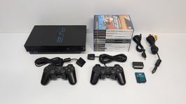 PlayStation 2 Fat mit 2 Controller und 10 Games