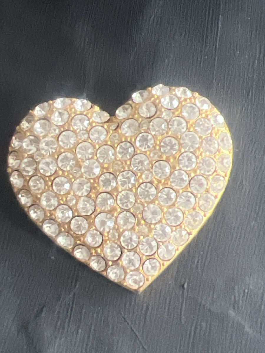 Spille & Fermagli: Schöne funkelnde Herz Brosche. – Usato da Seon venduto da Sunny-Schmuck78 1