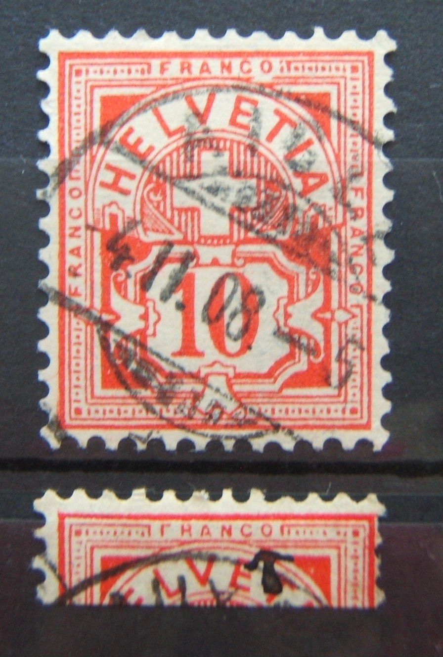 Alle Briefmarken: ABART WERTZIFFER - LINIE UNTERBROCHEN – Gebraucht aus Brunnen von Nonne04