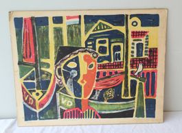 Piet Roovers 1924-97 Lithographie Volendam 49/200 sign. 1955