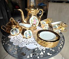 Bavaria Waldershof Kaffeeservice Golddekor, Top Zustand!