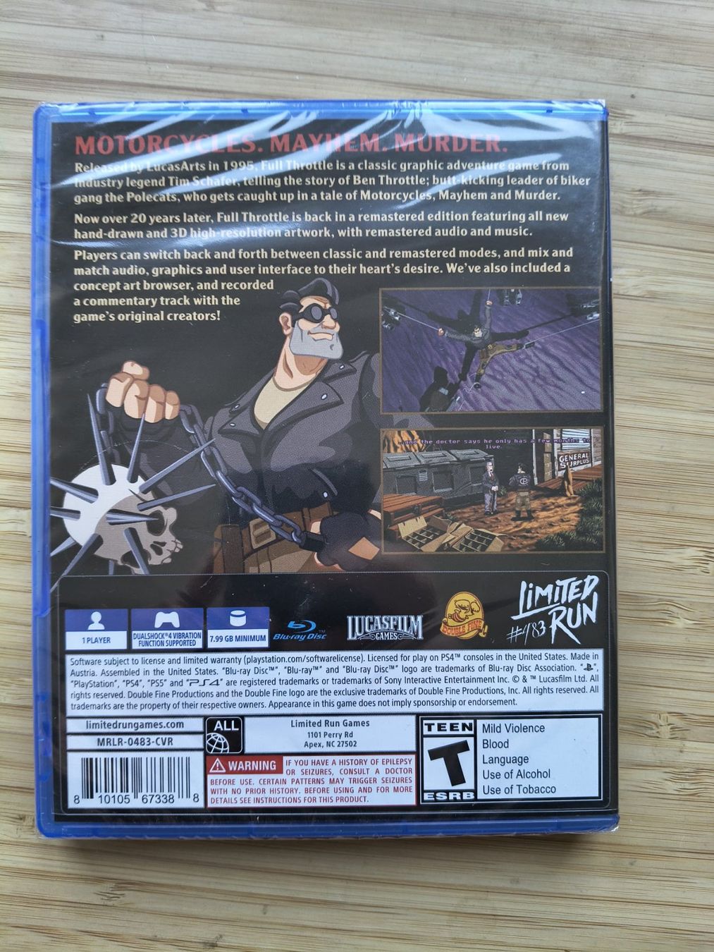 Giochi: Full Throttle Remastered Sealed (PS 4) – Nuovo e nell'imballaggio originale da Riedholz venduto da ste_96cd 1