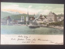 antike Postkarte - Gruss aus Luzern - 1904